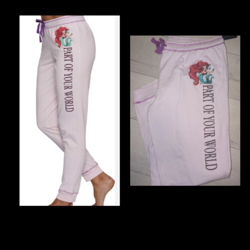 NWT Disney Princess The Little Mermaid Ariel Jogger Pants Womens Sz XL